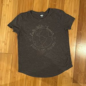 Gray Old Navy T-Shirt, Size 10-12 In Girls